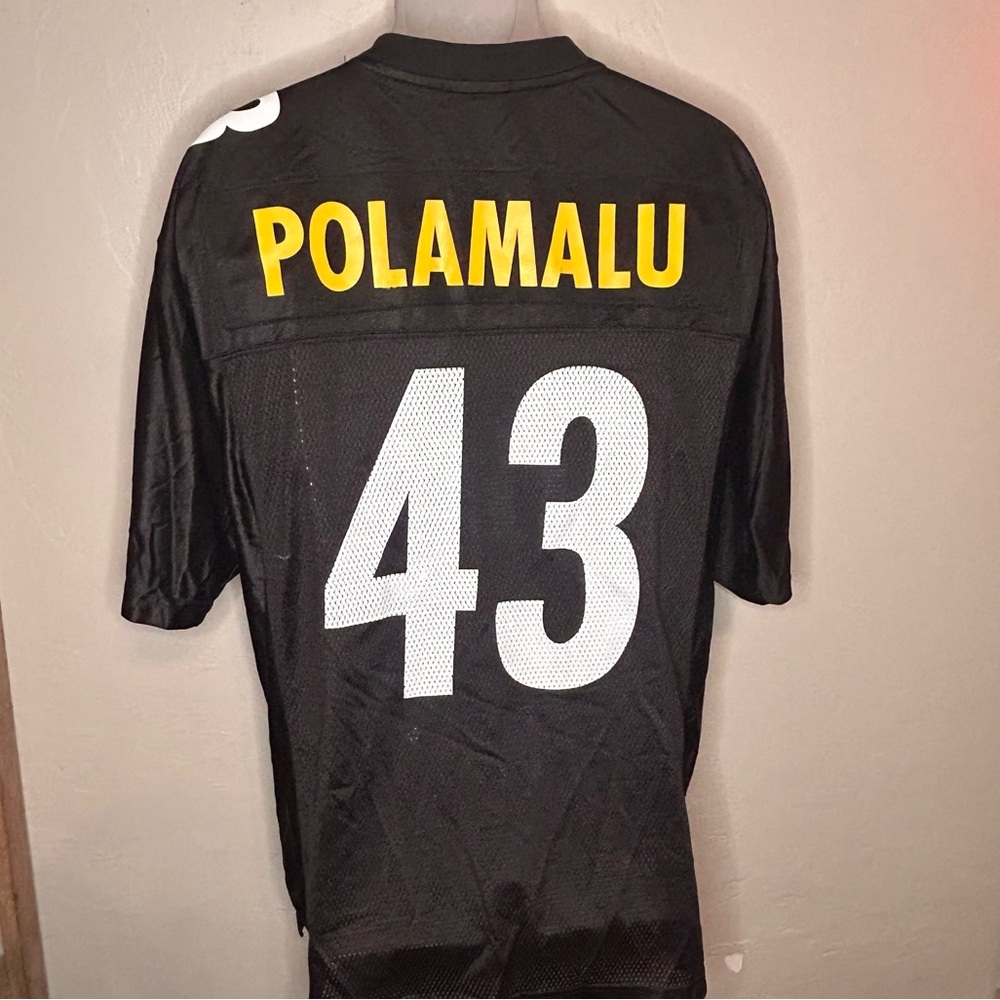 Vintage Troy Polamalu Reebok Jersey Mesh V-Neck Size‎ Medium--Pittsburg Steelers